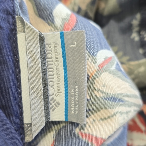 Columbia West Bluff Jacket Light Nocturnal Birds Print Women Sz L - Picture 6 of 9